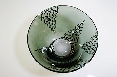 新年の贈り物 西山雪　ガラスボウル　中鉢　2つセット　燕 食器